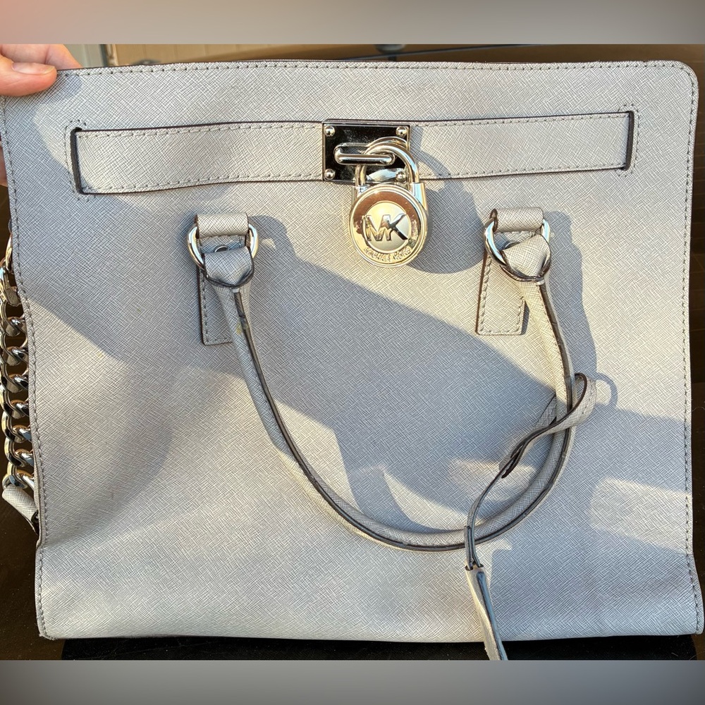 Michael Kors Silver Hamilton Bag